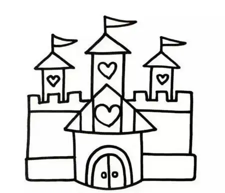 欧洲城堡简笔画图片简单又漂亮