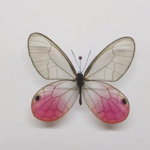 pireta),属于鳞翅目蛱蝶科绡眼蝶属,以透明的翅膀与美丽的颜色而闻名