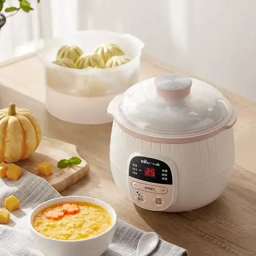 小熊(bear)0.8l电炖盅ddz-b08c1 樱粉色 带蒸笼