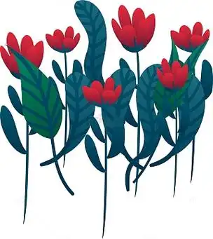 aipng卡通时尚扁平抽象花卉装饰psdpng手绘金色刺绣花花纹插画psdpn