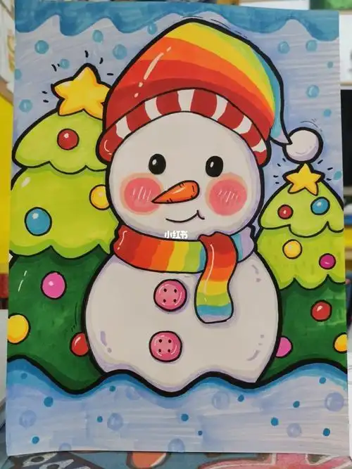 笔画儿童画马克笔临摹每日一幼儿冬天的风景简笔画 第5页临摹 丹尼索