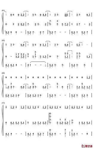 ocean简谱ladyantebellum歌曲数字双手曲谱