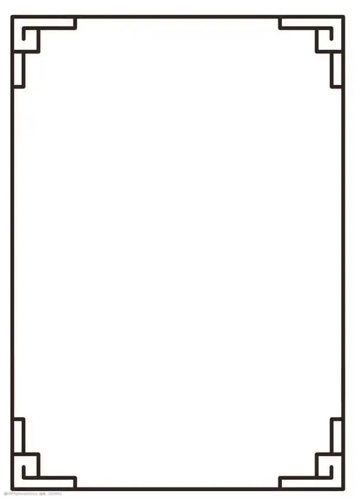 黑色的手绘边框插画