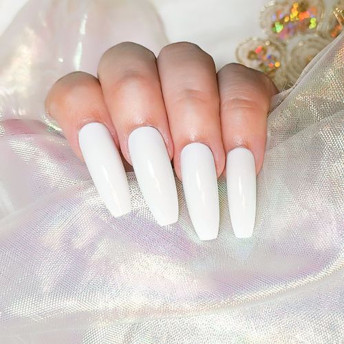 大全—欧美女神白色长梯穿戴甲ins冷淡风气质超长芭蕾假指甲贴片少女