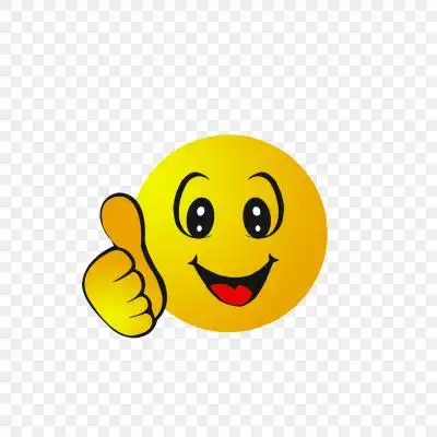 卡通开心点赞的笑脸素材