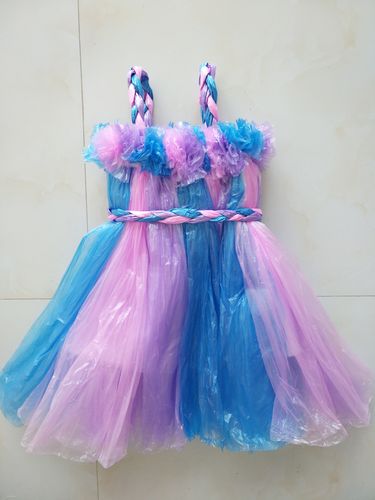 环保时装秀女孩 儿童环保时装秀服装女孩手工衣服亲子装diy材料幼儿园