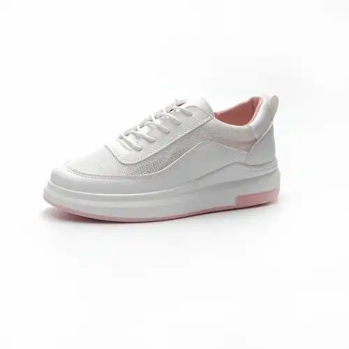 2018夏季新款网面小白鞋女透气厚底松糕休闲鞋女系带ins跑步板鞋