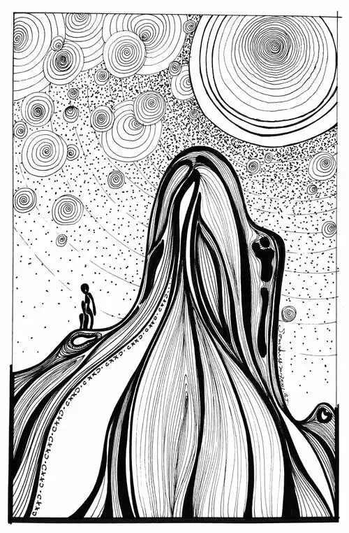 原创手绘教程6步教你画出一幅艺术线条画