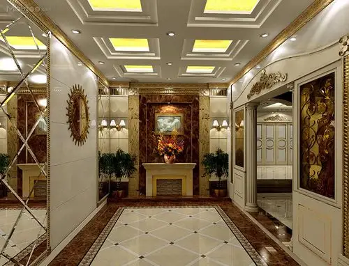 a80别墅入户门厅装修效果图