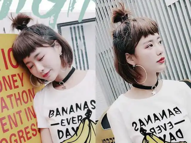 耳下波波头发型扎发也很好看哦!