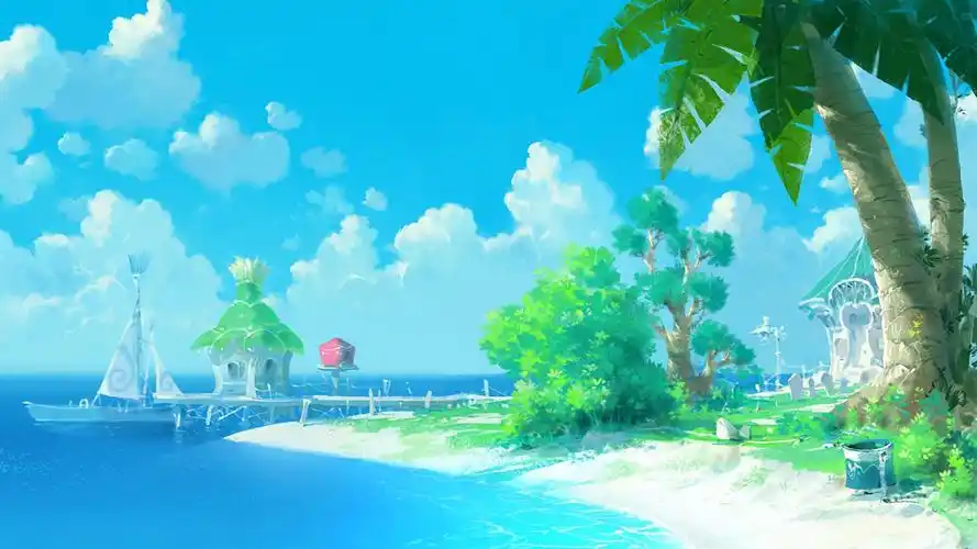 小清新盛夏海边桌面壁纸