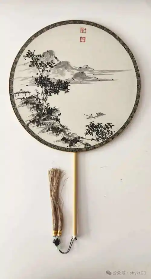 这四十四画团扇国画,太漂亮了!