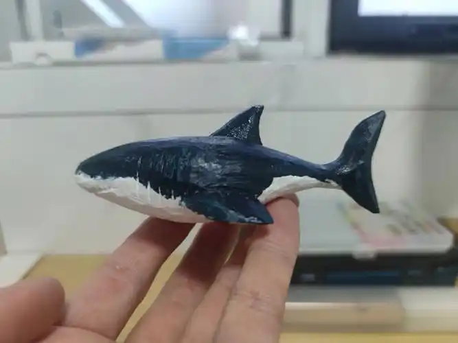 削一只白肚皮和不知道什么颜色后背的鲨鱼