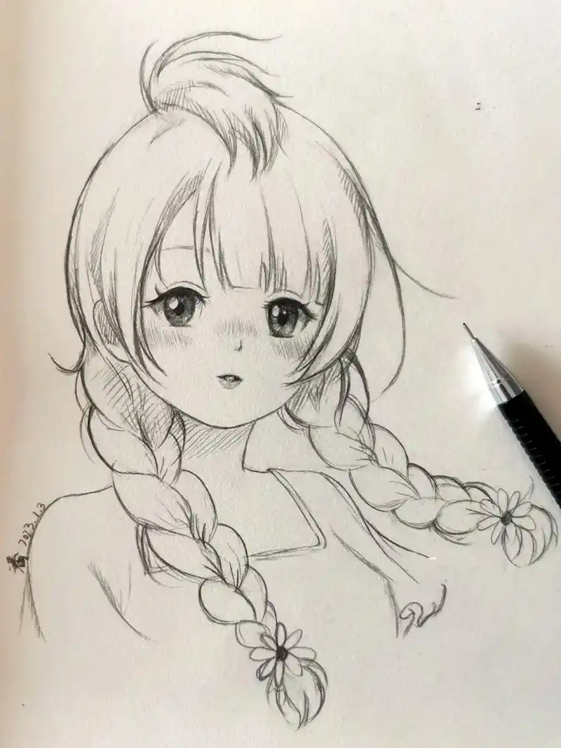 一起来画画|手绘可爱的动漫女孩 附过程图