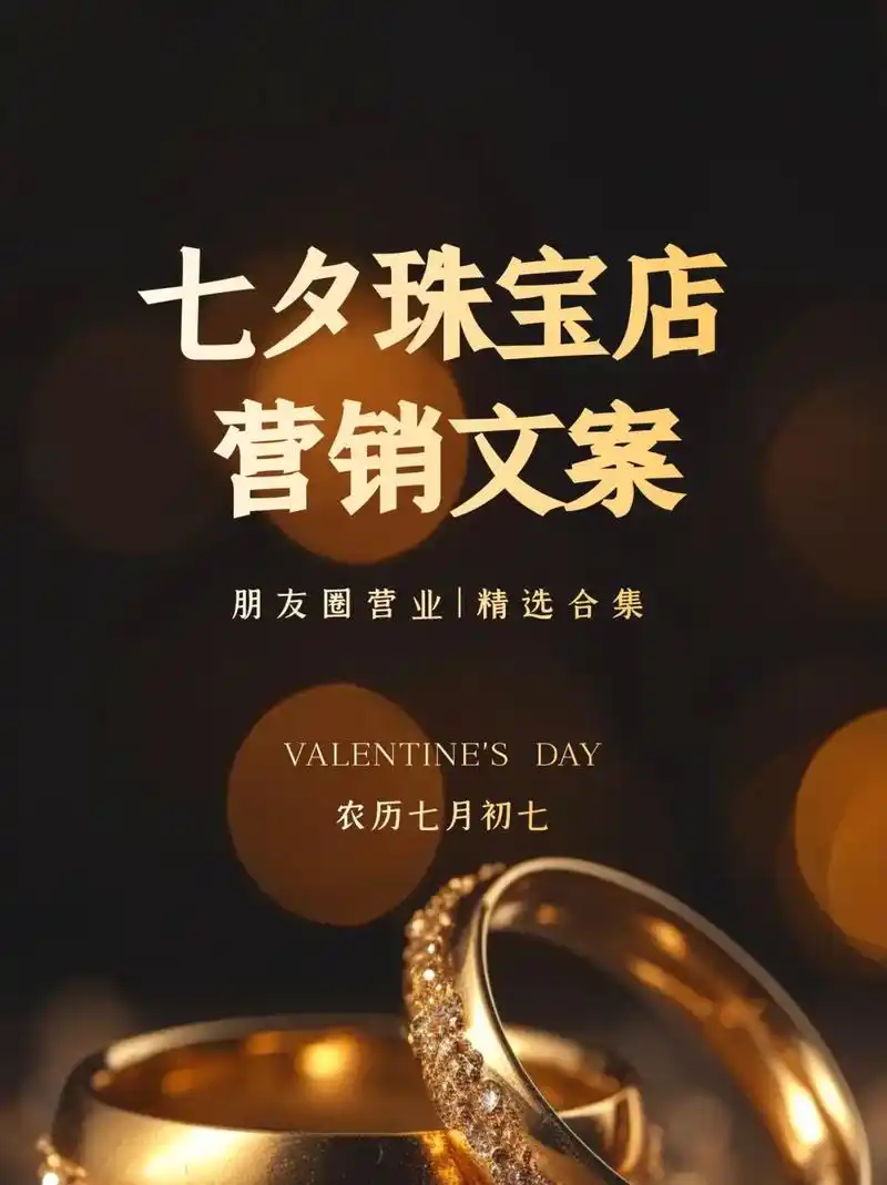 七夕珠宝店朋友圈营销广告文案精选!七夕节降至,思迅软件 - 抖音