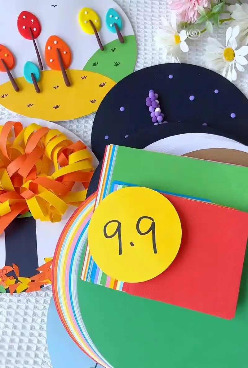 小朋友画画做手工的圆形卡纸来了,9块9到手200张,太划算了 - 抖音