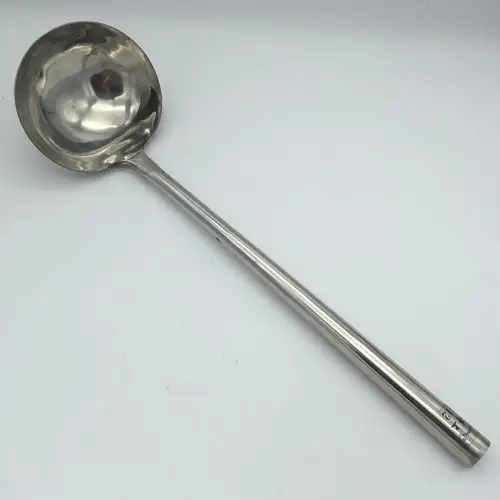 手打不锈钢厨房炒勺 厨师炒菜大勺 欣之悦钢柄12两勺