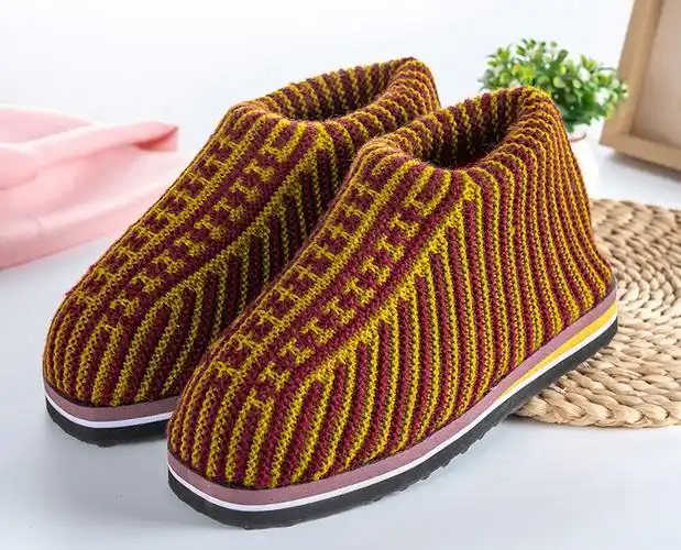 毛线拖鞋手工编织成品钩织男女室内2019秋冬季中帮高帮毛线鞋家用