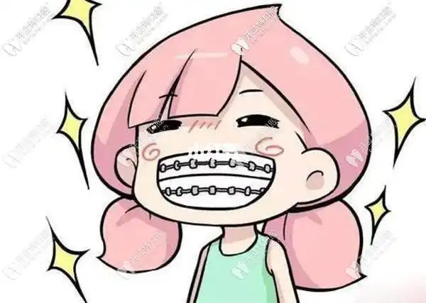 戴牙套卡通图片搞笑