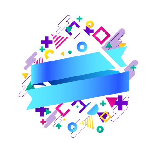 渐变多边形标题边框装饰素材