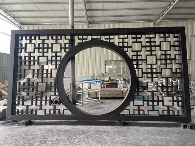 首页>家装,建材>古建筑材料>斗拱>铝合金月亮门定制,茶室铝合金隔断门
