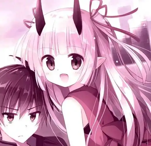 卡通情侣头像一左一右动漫情侣头像一男一女分开的两张