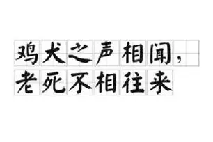 【鸡犬之声相闻,老死不相往来】的意思和解释