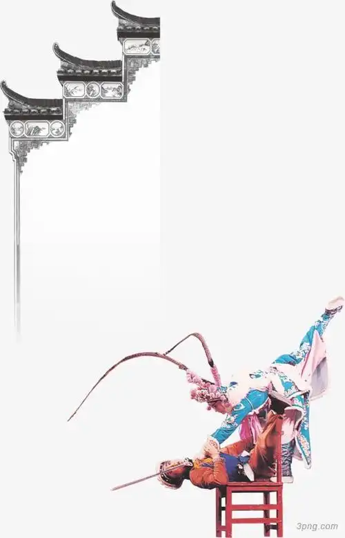 复古戏曲png素材透明免抠图片边框纹理