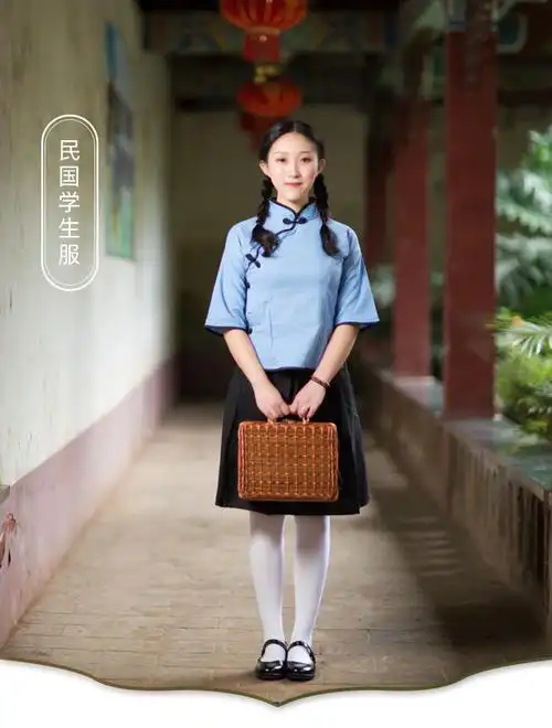 精选好礼复古民国风学生装五四青年合唱男女装校服毕业装班中山装学生