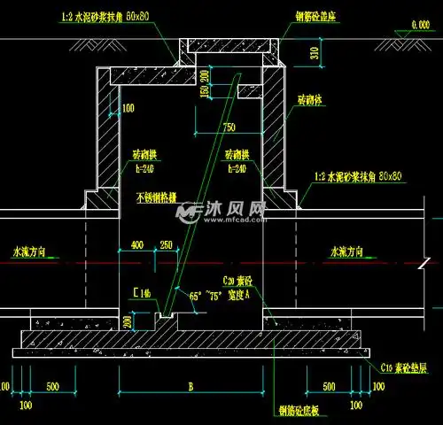 砖砌污水格栅井