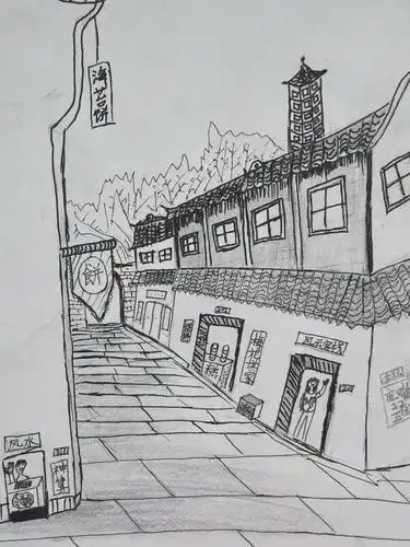 五(1),五(2),五(3),五(4)优秀作业《悠悠老街》大家相互欣赏,不要外传