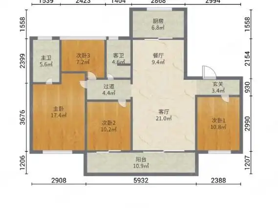 苏州常熟虞山紫云名邸紫云名邸 4室2厅2卫 3500.