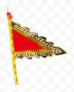 红色卡通京剧小旗