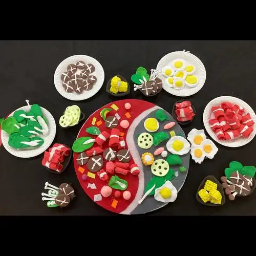 小班橡皮泥手工 火锅