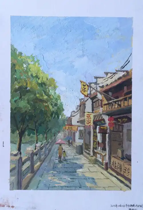 靖港古镇写生