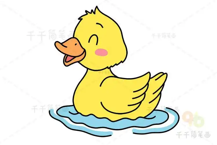 简笔画鸭子的颜色