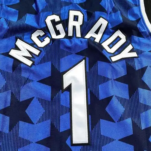 耐她(naita)【官方旗舰店】 麦迪1号魔术蓝色暗星球衣nba复古刺绣篮球