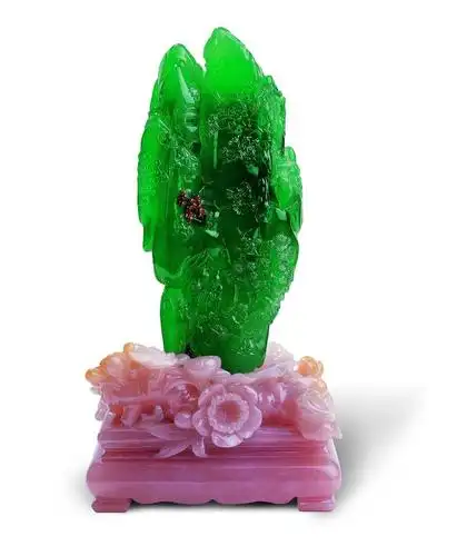 0563 翡翠桃花源摆件