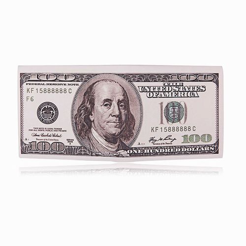 山头林村钱包拉链二次元儿童网红各国钱图案个性好玩搞怪皮革短款大容