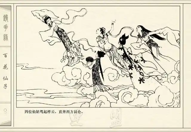 五万部经典连环画库珍藏版镜花缘01百花仙子