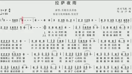 歌曲《拉萨夜雨》的萨克斯音色简谱