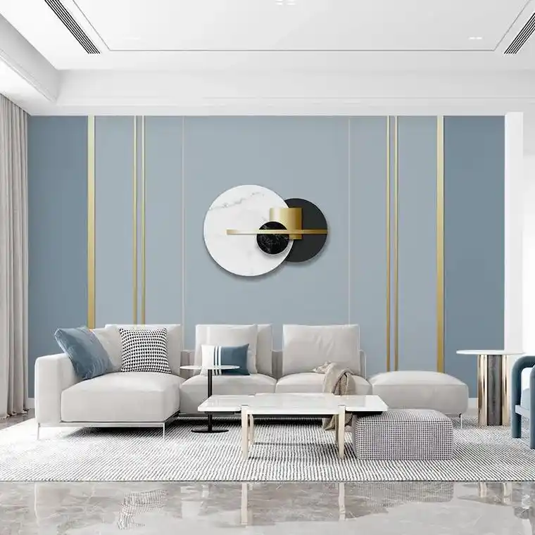 北欧电视背景墙壁纸现代客厅卧室简约轻奢风