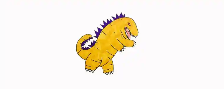 哥斯拉怎么画哥斯拉简笔画教程奥特曼简笔画