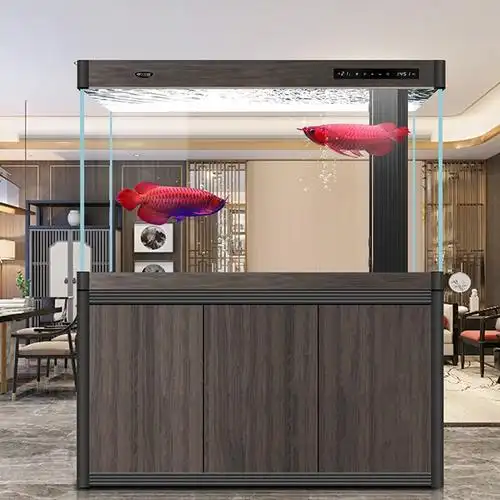 汉霸 超白鱼缸客厅大型落地家用底过滤金鱼缸轻奢鱼缸龙鱼缸