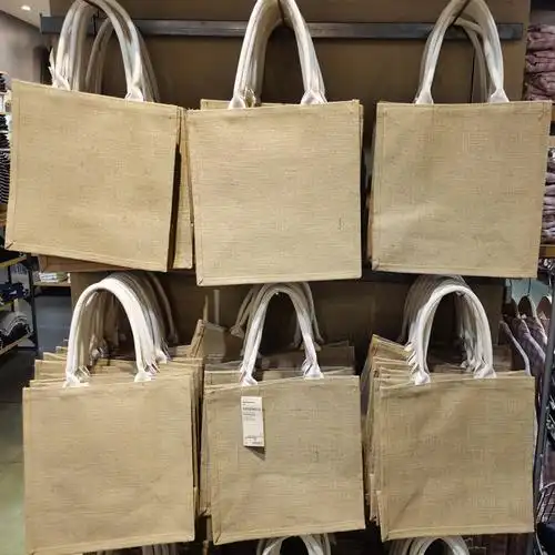 muji包防水麻袋购物袋防水托特无印良品帆布包袋子diy购物袋