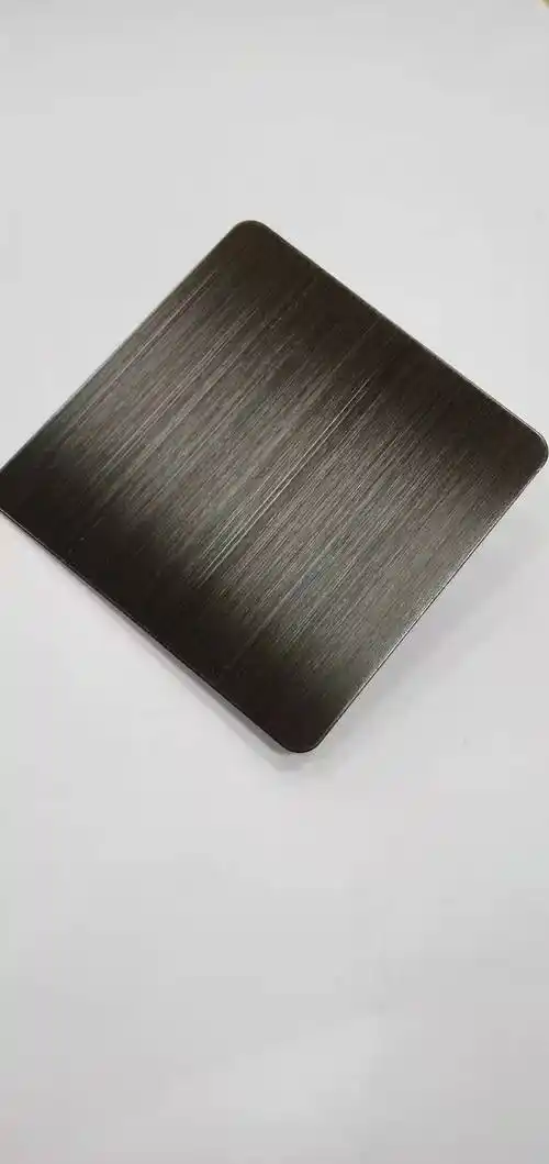 304不锈钢黑钛拉丝抗指纹板,不锈钢水镀黑钛厂