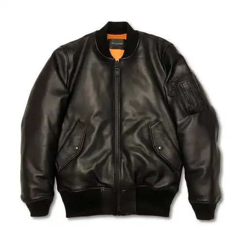 新品特惠情侣 ma1空军飞行服头层绵羊皮夹克真皮冬季加厚棒球棉服