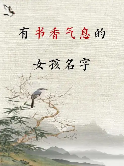 书香气息十足意境唯美女孩名