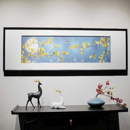 上门苏州刺绣成品背景墙客厅装饰画苏绣手工安装苏绣