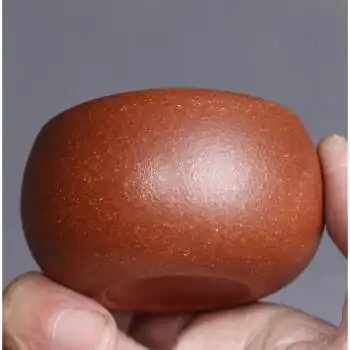 陈富才紫砂主人杯宜兴紫砂杯红降坡泥茶壶配杯全手工品茗杯陈富才紫砂